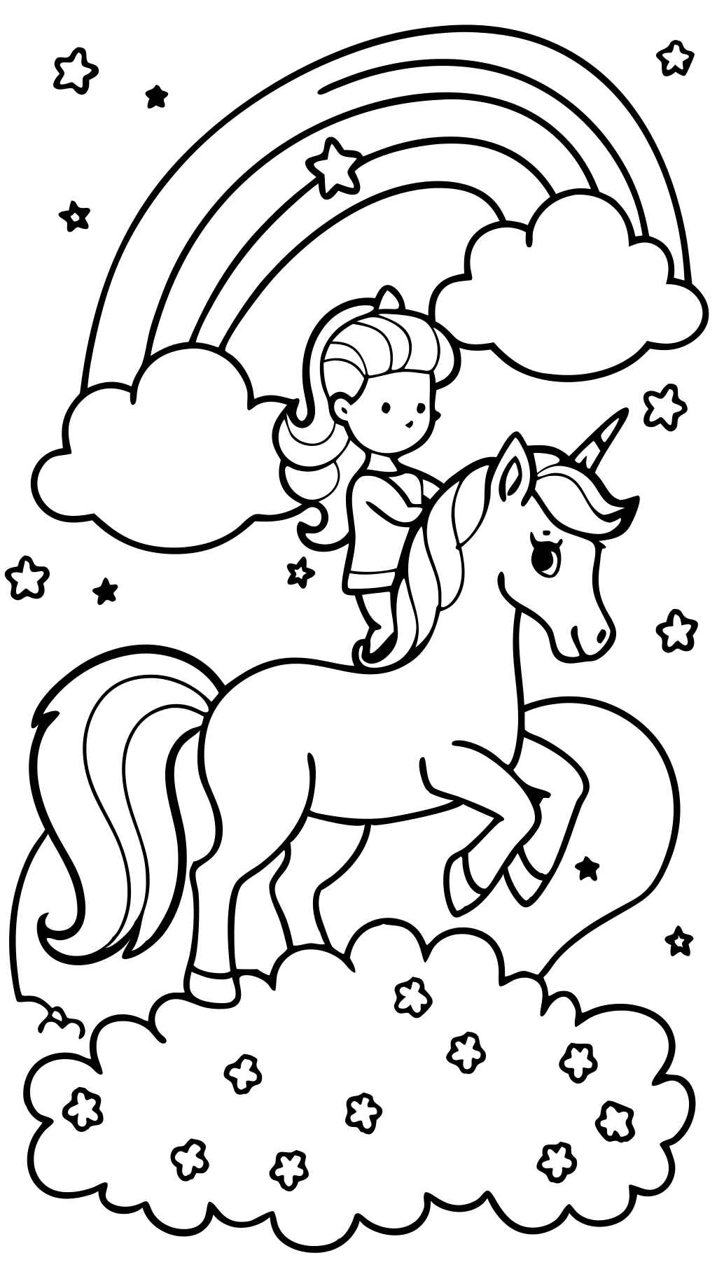 barbie unicorn coloring pages